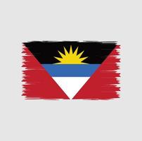 vlag van antigua en barbuda met aquarel penseelstijl vector