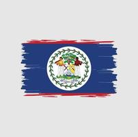 vlag van belize met aquarel penseelstijl vector