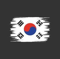 vlagborstel van zuid-korea vector