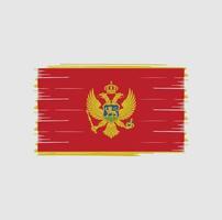 montenegro vlag borstel vector