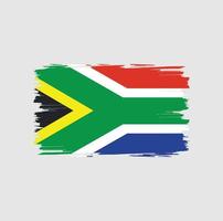vlag van Zuid-Afrika met aquarelpenseelstijl vector