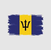 vlag van barbados met aquarel penseelstijl vector