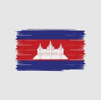 Cambodja vlag borstel vector