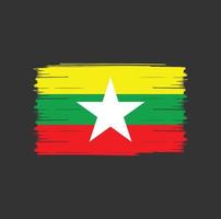 Myanmar vlag borstel my vector