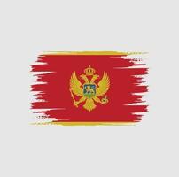 montenegro vlag borstel vector