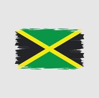 vlag van jamaica met aquarel penseelstijl vector