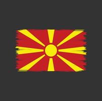 vlag van Noord-Macedonië met penseelstijlvector vector