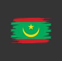 Mauritanië vlag borstel vector