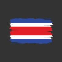 vlag van costa rica met aquarel penseelstijl vector