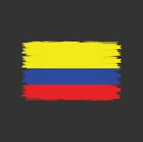 vlag van colombia met aquarel penseelstijl vector