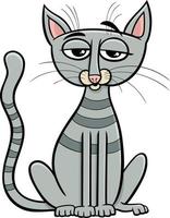 cartoon gestreepte kat komisch dier karakter vector