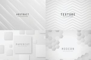 banner abstracte geometrische witte en grijze kleur achtergrond vectorillustratie. vector