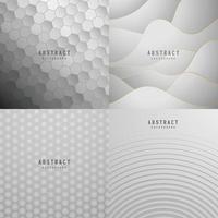 banner abstracte geometrische witte en grijze kleur achtergrond vectorillustratie. vector