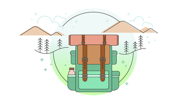 Backpacken reis Vector