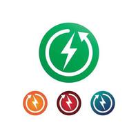 batterijpictogram en opladen, laadindicator vector logo-ontwerpniveau batterij-energievermogen bijna leeg statusbatterijen instellen logo-oplaadniveau-illustratie