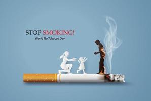 niet roken en werelddag zonder tabak vector