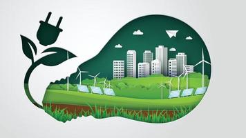 ecoconcept met groene energie vector