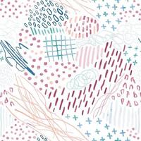 naadloos patroon met handgetekende abstracte lijnen, doodles vector