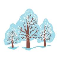 winter bomen illustratie vector