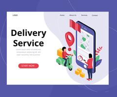 Isometrische Artwork Concept of Online Delivery Service vector