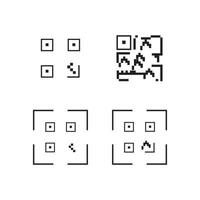 qr-codepictogram - illustraties van identificatie-elementen, vectorteken vector