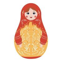 Russische nestpop matryoshka of babushka. traditionele Russische pop. vector