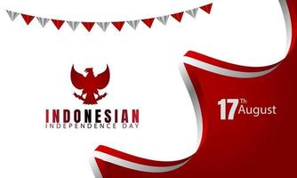 Indonesische onafhankelijkheidsdag thema vector