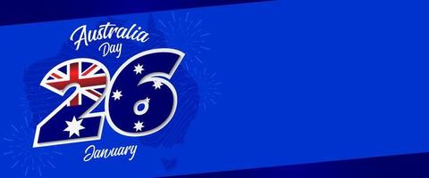 australië dag banner vector achtergrond illustratie, viering van 26 januari australische vakantie natie