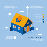 Isometrische huis Vector