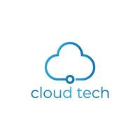 minimalistisch cloud tech-logo vector