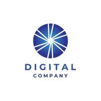 lichte digitale tech vector logo sjabloon