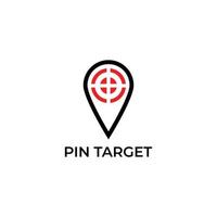 eenvoudig pin-target logo-ontwerp vector