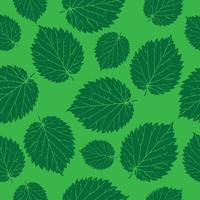 naadloos patroon groen blad met grunge-stijl, patroonkunst groen blad voor behang vector