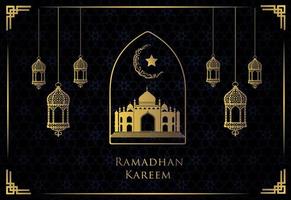 luxe islamitische ramadhan achtergrond. vectorillustratie vector