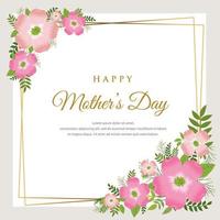 elegant gelukkig moederdagontwerp met bloemen en bloemen vectorillustratie als achtergrond. geschikt voor wenskaarten, posters en sociale media vector