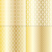 metallic goud en witte Marokkaanse patronen