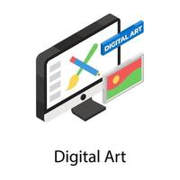 digitale kunstconcepten vector