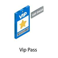 VIP Pass-concepten vector