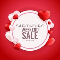 Valentijnsdag liefde en gevoelens weekend verkoop achtergrondontwerp. vector illustratie