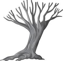 dode boom geïsoleerd op witte achtergrond vector