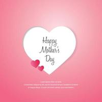 gelukkige moederdagachtergrond met liefde en hartenachtergrond vector