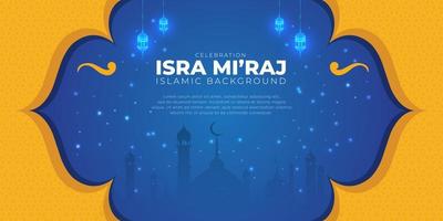 banner isra mi'raj achtergrond. islamitische viering achtergrond vector