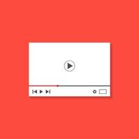 videospeler met plat ontwerp. - vector