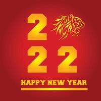 chinees nieuwjaar 2022. jaar van de tijger vector
