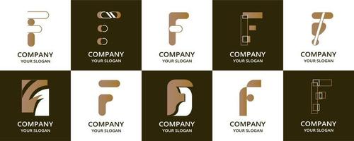 f logo set vector