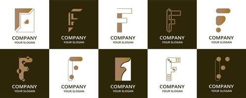 f logo set vector