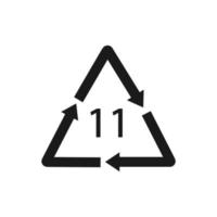 batterij recycling symbool 11 nimh. vector illustratie
