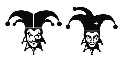 boos joker, karakter, hoofd, voor uw ontwerp, joker speelkaart hoofd in retro stijl, vintage gravure zwart-wit gestileerde tekening vector