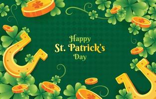 st. patrick's day klaver achtergrond vector