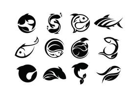 vis in water logo vector zeevruchten restaurant winkel logo icoon